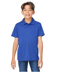 Team 365 TT51HY Youth Zone Sonic Heather Performance Polo – 3.5 oz. Sonic Heather Polyester | S–XL