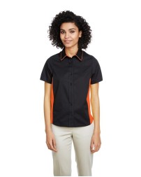 Harriton M586W Women's Flash IL Colorblock Shirt – 4.5 oz. 55/45 Cotton/Polyester Twill Women's Colorblock | XS–3XL