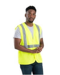 Berne Apparel HVV042 Men's Hi-Vis Class 2 Economy Vest – 4 oz. 100% Polyester Mesh | ANSI/ISEA 107-2015 Type R Class 2 | Hook/Loop Closure | Economy Pullover Vest