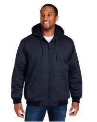 Harriton M722T Unisex Tall ClimaBloc Heavyweight Hooded Full-Zip Jacket – 8 oz. 65/35 Poly/Cotton Twill Tall Jacket | LT–3XLT