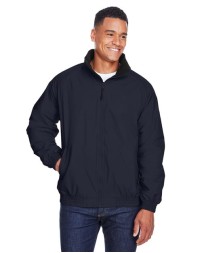 Harriton M740 Unisex Fleece Lined Nylon Jacket – 100% Nylon Taslon Shell with Anti-Pill Microfleece Lining