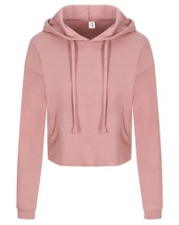 AWDis JHA016 Women's Cropped Hooded Fleece – 8.3 oz. Relaxed Fit Cropped Pullover Hoodie with Pocket | XS–XL