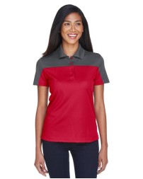 CORE365 CE101W Women's Balance Colorblock Performance Piqué Polo – 4.1 oz. 100% Polyester | XS–3XL