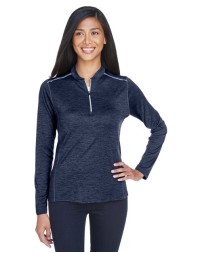 CORE365 CE401W Women's Kinetic Performance Quarter-Zip Pullover – 4.5 oz. 100% Polyester Mélange Jersey | XS–3XL