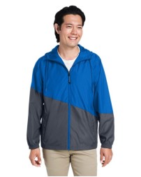 CORE365 CE710 Unisex Techno Lite Colorblock Windbreaker Jacket – 2 oz. 100% Polyester Pongee + Mesh Lining | XS–5XL