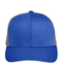 Team 365 TT802 Zone Sonic Heather Trucker Cap by Yupoong® – Sonic Heather Interlock with Mesh Back | Adjustable