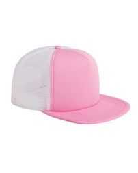 Big Accessories BX030 Foam Front Trucker Cap – 100% Polyester Foam Front | Mesh Back | 5-Panel | Foam-Backed Front Panel | Snapback | One Size