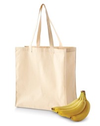BAGedge BE055 Canvas Grocery Tote – 6 oz. 100% Cotton Canvas Reusable Shopper Tote | One Size