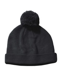 Big Accessories BX028 Pom Cuffed Beanie – 100% Acrylic Knit Double-Layer | Top Pom | 8