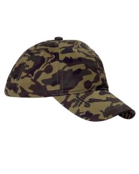 Big Accessories BX018 Camo Cap – 100% Cotton Twill | Unstructured 6-Panel Low-Profile | Camo Print | Sewn Eyelets | D-Ring Slider Closure | OSFM