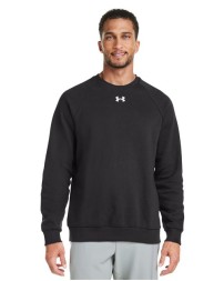 Under Armour 1379755 Men's Rival Fleece Crewneck Sweatshirt – 80/20 Cotton/Polyester | M–4XL