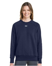 Under Armour 1379508 Women's Rival Fleece Crewneck Sweatshirt – 80/20 Cotton/Polyester | XS–2XL