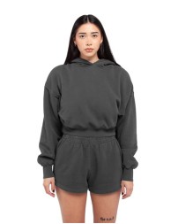 Shaka Wear SHGWC Women's Garment-Dyed Crop Hoodie - 11.8 oz. 100% Cotton Garment-Dyed Cropped Relaxed | Women's M-L
