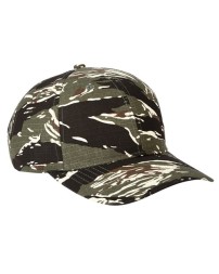 Big Accessories BX024 Structured Camo Cap – 100% Cotton Twill | Structured 6-Panel | Camo Print | D-Ring Slider Closure | Sewn Eyelets | OSFM