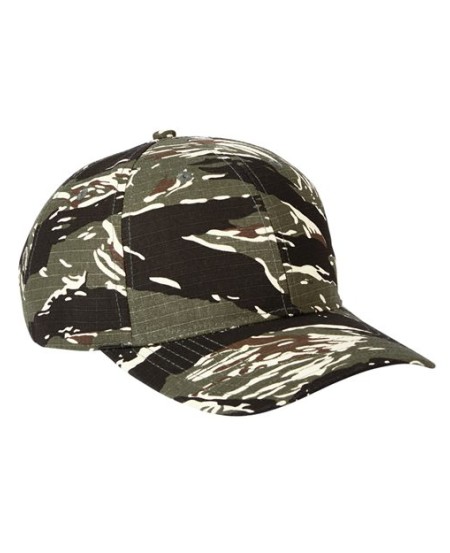 Big Accessories BX024 Structured Camo Cap – 100% Cotton Twill | Structured 6-Panel | Camo Print | D-Ring Slider Closure | Sewn Eyelets | OSFM