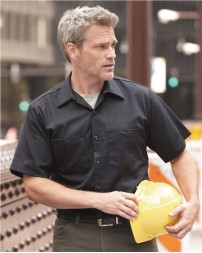 Red Kap SC40 Men's Cotton Short Sleeve Uniform Shirt – 6 oz. 100% Cotton Twill, Pre-Cure Durable Press | Multiple Colors