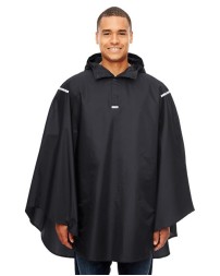 Team 365 TT71 Unisex Zone Protect Packable Poncho Rain Coat – 1.5 oz. Polyester Taffeta Water-Resistant Poncho | One Size