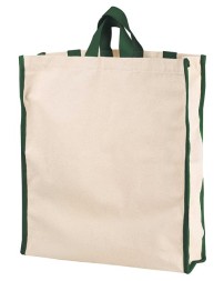 BAGedge BE280 Conference Hauler Duffel Bag – 12 oz. 100% Cotton Canvas Open-Top Duffel with Webbing Handle | One Size
