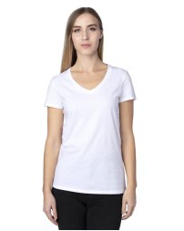 Threadfast Apparel 200RV Women's Ultimate CVC V-Neck T-Shirt – 4.2 oz. 60/40 Cotton/Recycled Polyester V-Neck | S–2XL