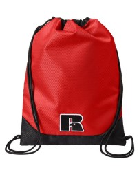 Russell Athletic UB84UCS Lay-Up Carrysack Drawstring Bag - Polyester Cinch Bag with Embroidered Logo | One Size