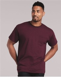Gildan 2300 Unisex Ultra Cotton® Pocket T-Shirt – 6 oz. 100% US Cotton | Chest Pocket | Classic Fit | Rib Collar | Taped Neck & Shoulders | US Cotton Trust Protocol