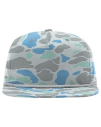 Richardson 256P Printed Umpqua Gramps Cap - 100% Polyester Camo/Print UPF 50+ Flat Bill Five-Panel | OSFM Snapback