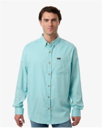 Columbia 155205 Mens Rapid Rivers II Button Down Shirt - 97/3 Cotton/Elastane Two-Way Stretch Long Sleeve Tee | S-4X