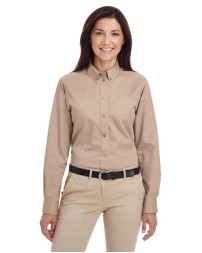 Harriton M581 Men's Foundation Cotton Twill Dress Shirt with Teflon – 6.05 oz. 100% Cotton Twill | S–6XL