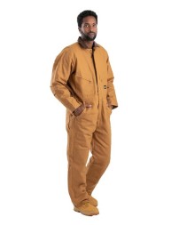 Berne Apparel I417T Men's Heritage Tall Duck Insulated Coverall – 10 oz. Heavy-Duty 100% Cotton Duck with Medium-Weight Insulation | Full-Length Leg Zipper | Tall Sizing