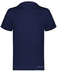 Holloway 222142 Hooded T-Shirt Powered by Coolcore – Men's 88/12 Polyester/Elastane Three-Panel Crossover Hood Tee