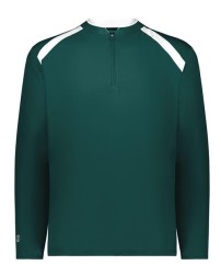 Holloway 229595 Men's Clubhouse Quarter-Zip Pullover – Aero-Tec™ 100% Polyester Long Sleeve QZ with Side Seam Zipper | S–5XL