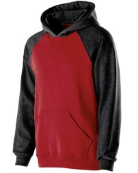 Holloway 229279 Youth Cotton/Poly Fleece Banner Hooded Sweatshirt – 9 oz. 50/50 Cotton/Polyester Contrast Raglan Hoodie | Youth S–L