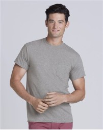 Gildan 8300 Unisex DryBlend® Pocket T-Shirt | DryBlend® Moisture-Wicking | Five-Point Left Chest Pocket | Seamless Collar | Taped Shoulder-to-Shoulder | US Cotton Trust
