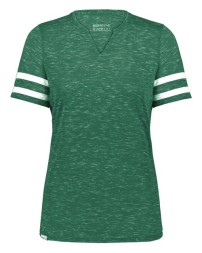 Holloway 223245 Women's Eco Revive Monterey V-Neck T-Shirt – 95/5 Recycled Polyester/Cotton Moisture-Management Ladies' V-Neck Tee