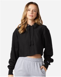 Champion RW01W Women’s Reverse Weave® Hooded Cropped Sweatshirt – 11.5 oz. 82/18 US Cotton/Polyester Cropped Reverse Weave Hoodie | XS–2XL