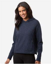 North End NE729W Women's Spirit Textured Hooded Pullover – 8 oz. 64/31/5 BCI Cotton/Recycled Poly/Spandex | Women's