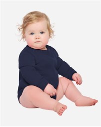 Rabbit Skins 3421 Infant Fleece Bodysuit – 7.4 oz. 60/40 CRSC Cotton/Poly 3-End Fleece | NB–18M