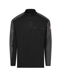 Bulwark STZ2 Men's FR Flex Knit Quarter-Zip Pullover – 6.75 oz. 93/7 Cotton/Spandex FR Jersey | ATPV 8.3 CAT 2 | NFPA 2112