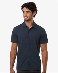 AllPro 41SPSS Pro-Flex Sorona Button Down Short Sleeve Shirt – Men's 60/40 Polyester/Sorona Performance Shirt | XS–4XL