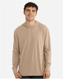 Next Level 6221 Unisex CVC Hoodie Long Sleeve T-Shirt – 4.3 oz. 60/40 Cotton/Recycled Poly Hooded Long Sleeve Tee | XS–3XL