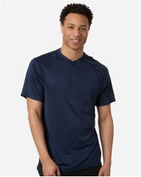 Team 365 TT11HN Men's Zone Performance Henley – 4 oz. Polyester Athletic Henley | XS–4XL