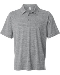 Team 365 TT125 Men's Relay Heathered Stripe Polo – 5 oz. Recycled Polyester/Spandex | XS–4XL