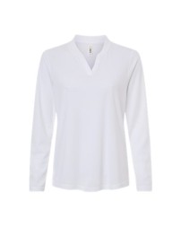 CORE365 CE108LW Women's Nova Performance Long-Sleeve Pique Polo – 4 oz. 100% Recycled Polyester | XS–3XL