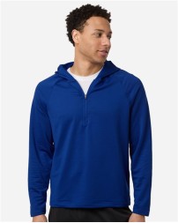 Team 365 TT200 Men's Qualify Quarter-Zip Hooded Pullover – 6 oz. Recycled Polyester/Spandex | XS–4XL