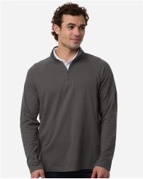 Devon & Jones DG402 Men's Seaton Pebble Textured Quarter-Zip Pullover – 5 oz. 55/40/5 Cotton/Poly/Spandex | S–4XL