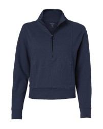 North End NE220W Women's Mantra Half-Zip Ottoman Pullover – 8 oz. 59/39/2 Cotton/Polyester/Spandex Ottoman Rib | Women's