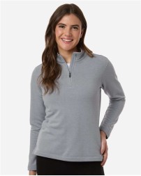 AllPro STF870L Women's Stretch Quarter-Zip Fleece Pullover – 9 oz. 62/33/5 Poly/Rayon/Spandex