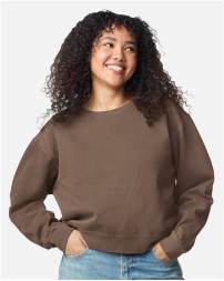Comfort Colors 1566L Garment-Dyed Women's Mid-Length Crewneck Sweatshirt – 9.5 oz. Cotton Fleece | S–2XL