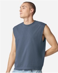 American Apparel 207GD Unisex Heavyweight Garment-Dyed Mid-Length Muscle Cotton Tee – 6 oz. 100% Cotton Boxy Sleeveless