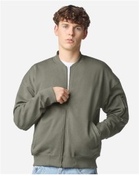American Apparel FTJ77 Unisex French Terry Bomber Jacket – 9.4 oz. 85/15 Cotton/Polyester French Terry | S–3XL